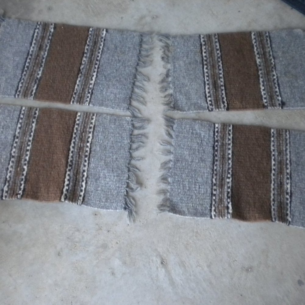 Vintage Rare Native American Wool Placemats 4 Piece Set